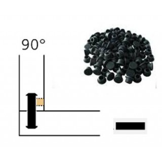 Capuchon - LAMELLO 01335281 - 90° - RAL9011 noir - Bte 100
