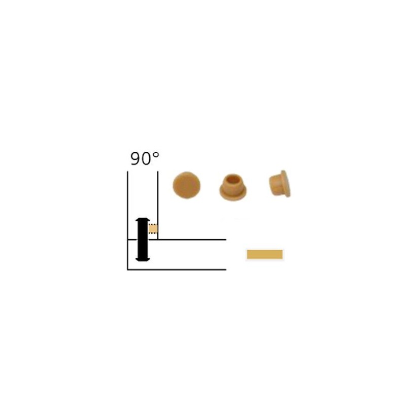 Capuchon - LAMELLO 01335282 - 90° - RAL1014 chêne-pin - Bte 100