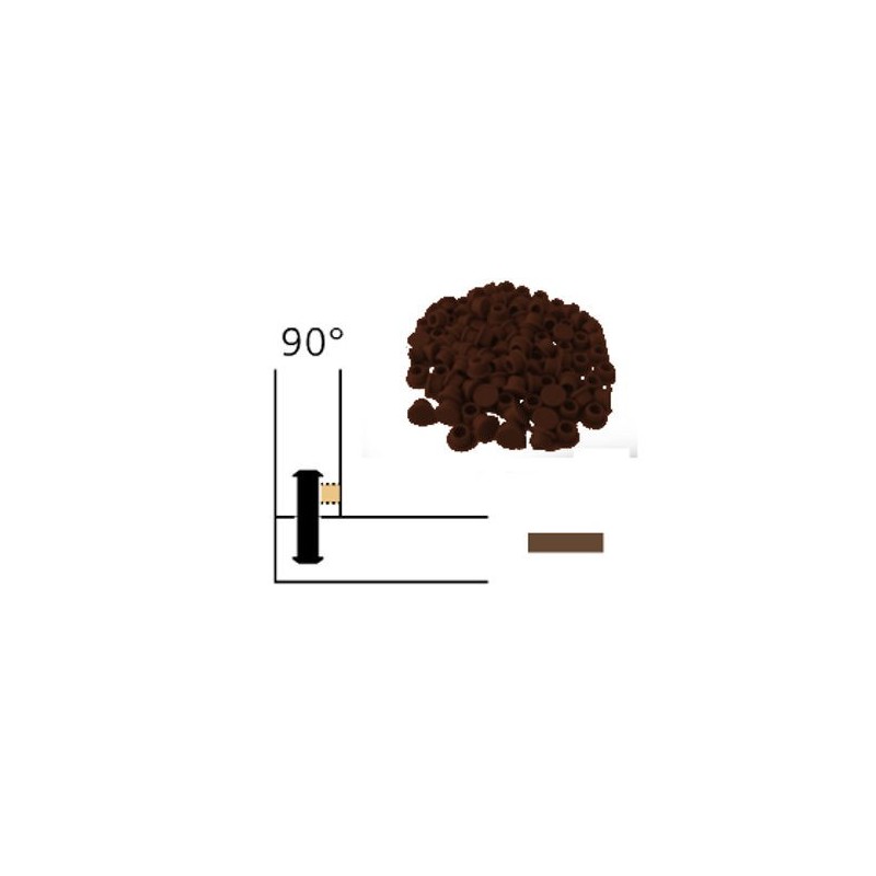 Capuchon - LAMELLO 01335284 - 90° - RAL8007 brun - Bte 100