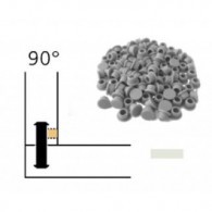 Capuchon - LAMELLO 01335285 - 90° - RAL9002 blanc gris - Bte 100