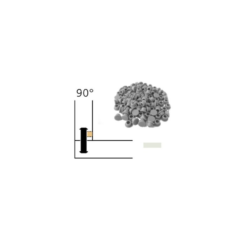 Capuchon - LAMELLO 01335285 - 90° - RAL9002 blanc gris - Bte 100