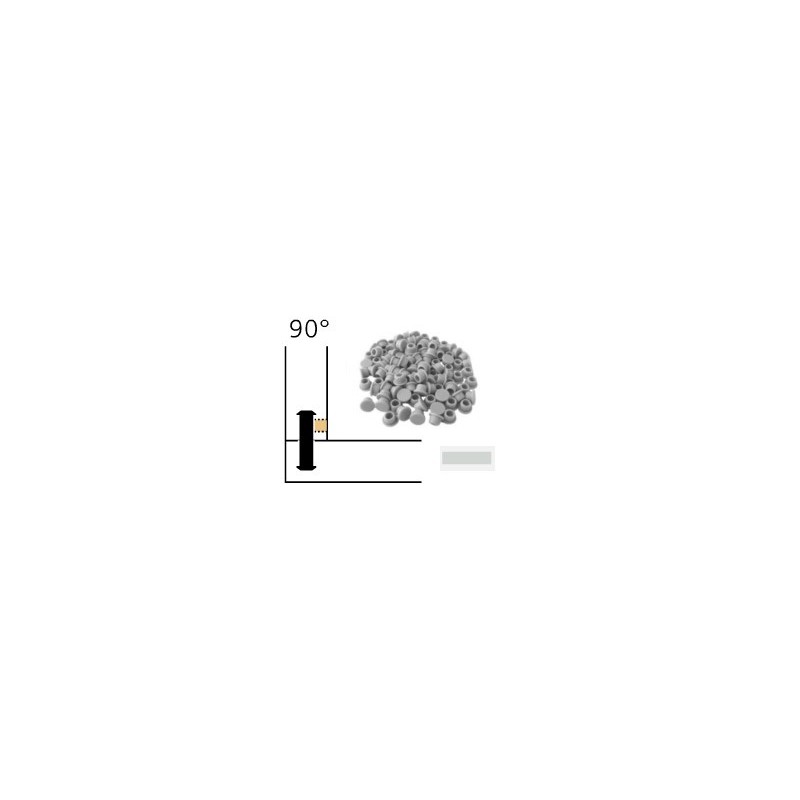 Capuchon - LAMELLO 01335286 - 90° - RAL7035 gris - Bte 100