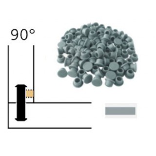 Capuchon - LAMELLO 01335287 - 90° - RAL7040 gris foncé - Bte 100