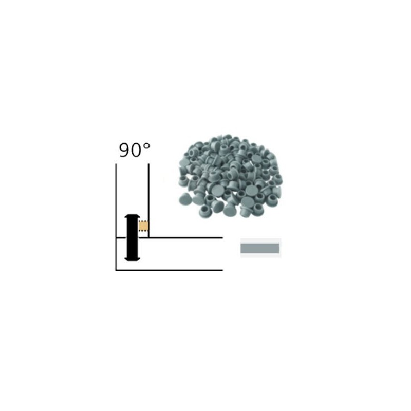 Capuchon - LAMELLO 01335287 - 90° - RAL7040 gris foncé - Bte 100