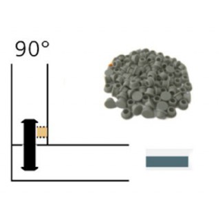 Capuchon - LAMELLO 01335288 - 90° - RAL7035 gris bleu - Bte 100