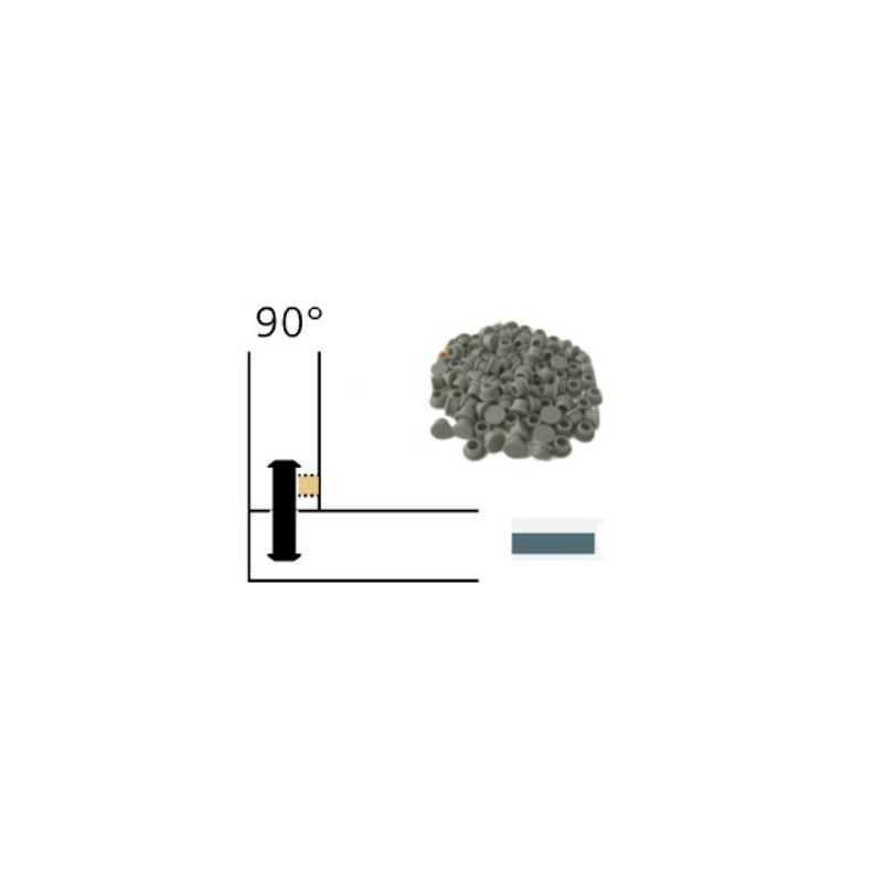 Capuchon - LAMELLO 01335288 - 90° - RAL7035 gris bleu - Bte 100