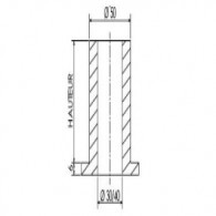 Manchon - ELBE MA089413 - Ø 40/50 x ht 130 mm