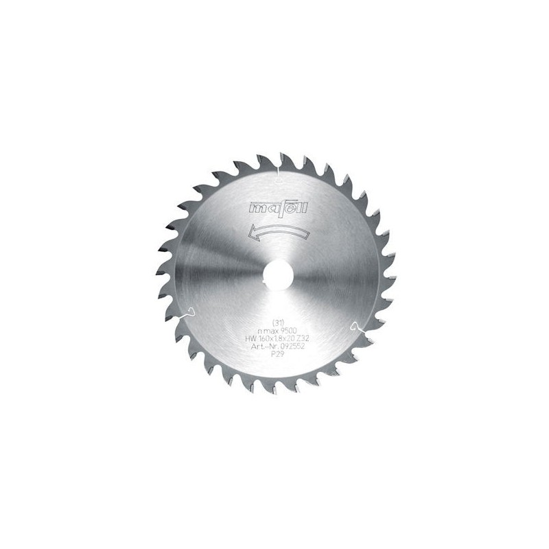 Lame carbure - MAFELL 092552 - 160x1,2/1,8x20 Z32ALT