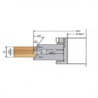 Porte-outils - ELBE PB013005 - bouvetage - Ø 140x12/30x50 mm