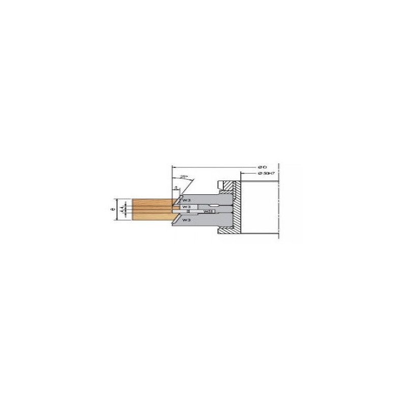 Porte-outils - ELBE PB013005 - bouvetage - Ø 140x12/30x50 mm