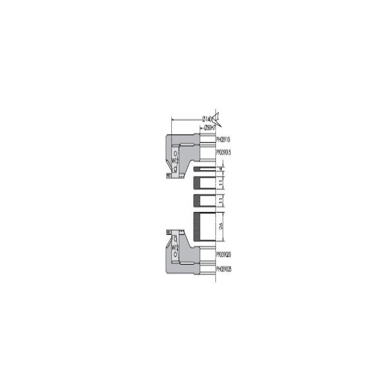 Porte-outils - ELBE PO039005 - multifonctions - Ø 140x9/60x50 mm