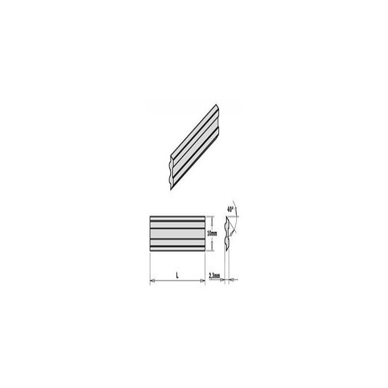 Couteau acier - TERSA HSS410 - L 410 mm