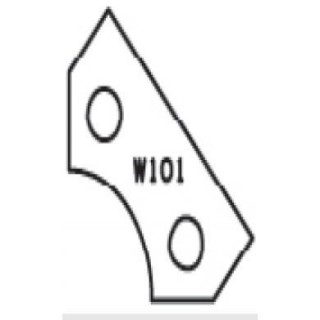 Plaquette - ELBE W101 - 24,7x12x1,5 mm - r 10 mm