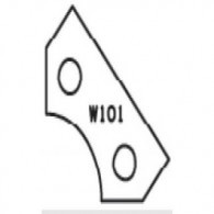 Plaquette - ELBE W101 - 24,7x12x1,5 mm - r 10 mm