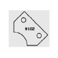Plaquette - ELBE W102 - 30x20x2 mm - r 12 mm