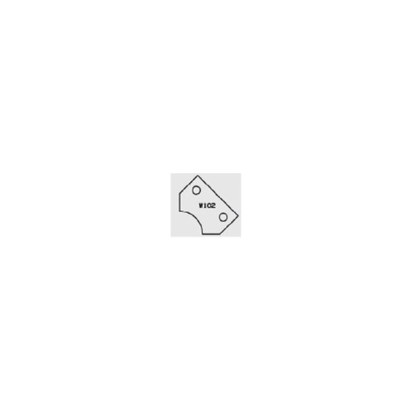 Plaquette - ELBE W102 - 30x20x2 mm - r 12 mm