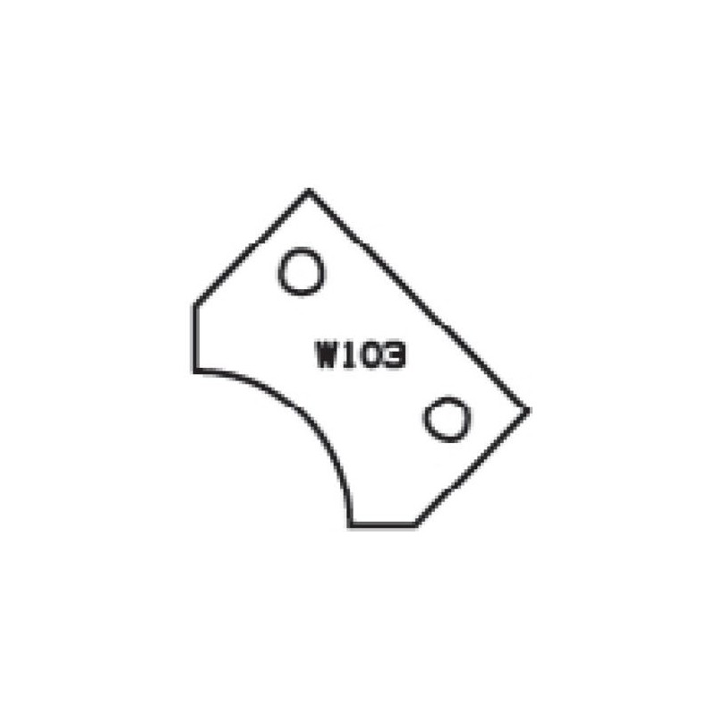 Plaquette - ELBE W103 - 30x20x2 mm - r 15 mm
