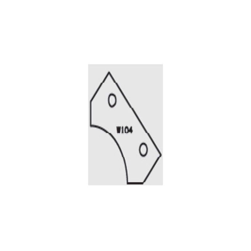Plaquette - ELBE W104 - 40x20x2 mm - r 20 mm