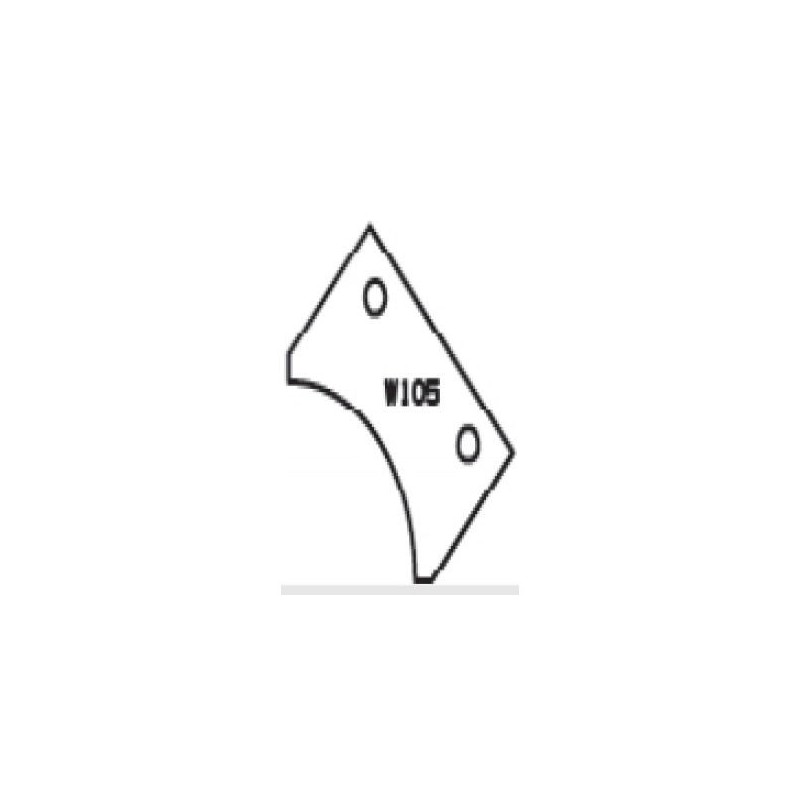 Plaquette - ELBE W105 - 40x25x2 mm - r 25 mm