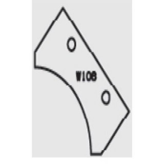 Plaquette - ELBE W106 - 50x25x2 mm - r 30 mm