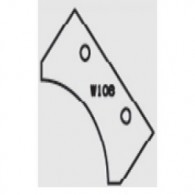 Plaquette - ELBE W106 - 50x25x2 mm - r 30 mm