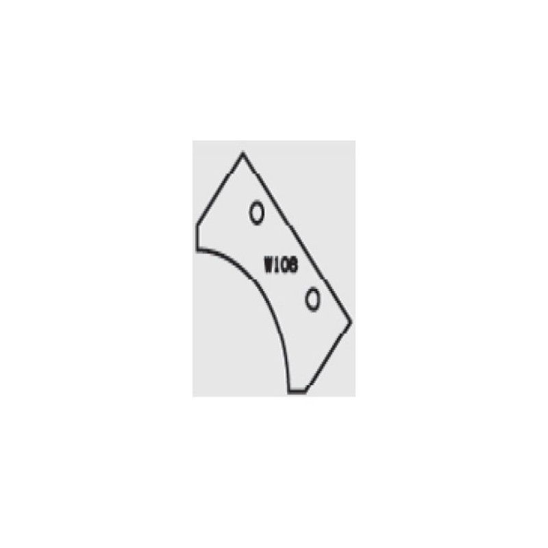 Plaquette - ELBE W106 - 50x25x2 mm - r 30 mm