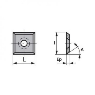 Plaquette - ELBE W4 - 14,5x14,5x2 mm