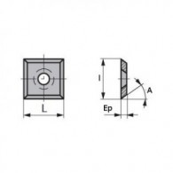 Plaquette - ELBE W4 - 14,5x14,5x2 mm