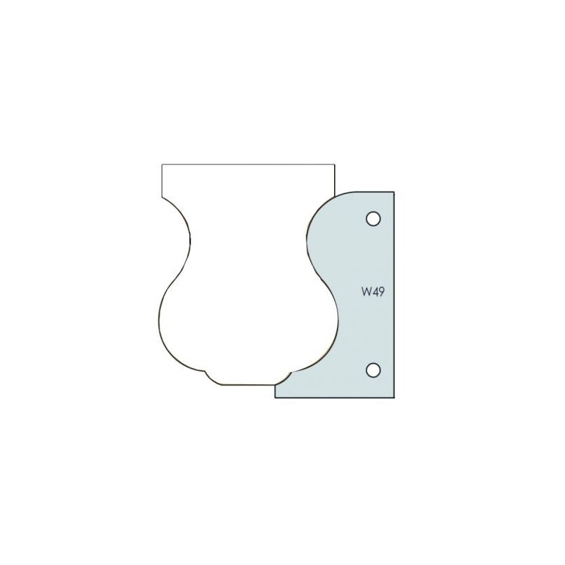 Plaquette - ELBE W49 - 60x34,5x2 mm
