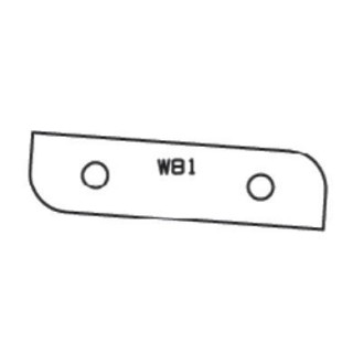 Plaquette - ELBE W81 - 46,5x12x1,5 mm