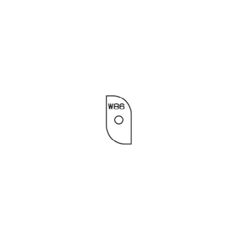 Plaquette - ELBE W86 - 23,4x12x1,5 mm - r 9 mm