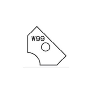 Plaquette - ELBE W99 - 19,6x12x1,5 mm - r 6 mm