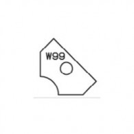 Plaquette - ELBE W99 - 19,6x12x1,5 mm - r 6 mm