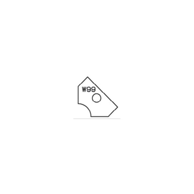 Plaquette - ELBE W99 - 19,6x12x1,5 mm - r 6 mm