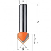 Mèche à rainurer en V 90° - CMT 71506011 - Ø 6 x l 8 x L 38 mm - Q6