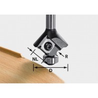 Mèche 1/4 de rond à plaquettes - FESTOOL 499809 - r 2 mm - Ø 28mm - Q8