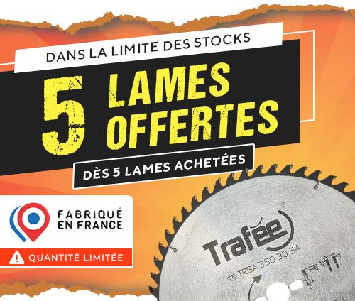 5 lames offertes dès 5 lames achetées sur Keloutils.com